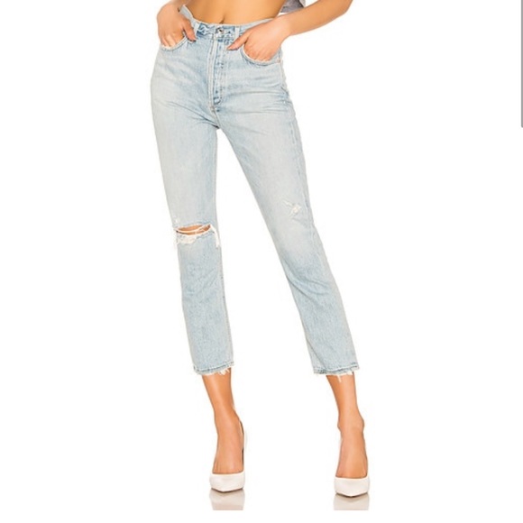 Agolde Denim - AGOLDE Riley Hi Rise Straight Crop